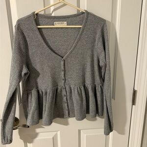 Lucky Brand Gray Knit Sweater